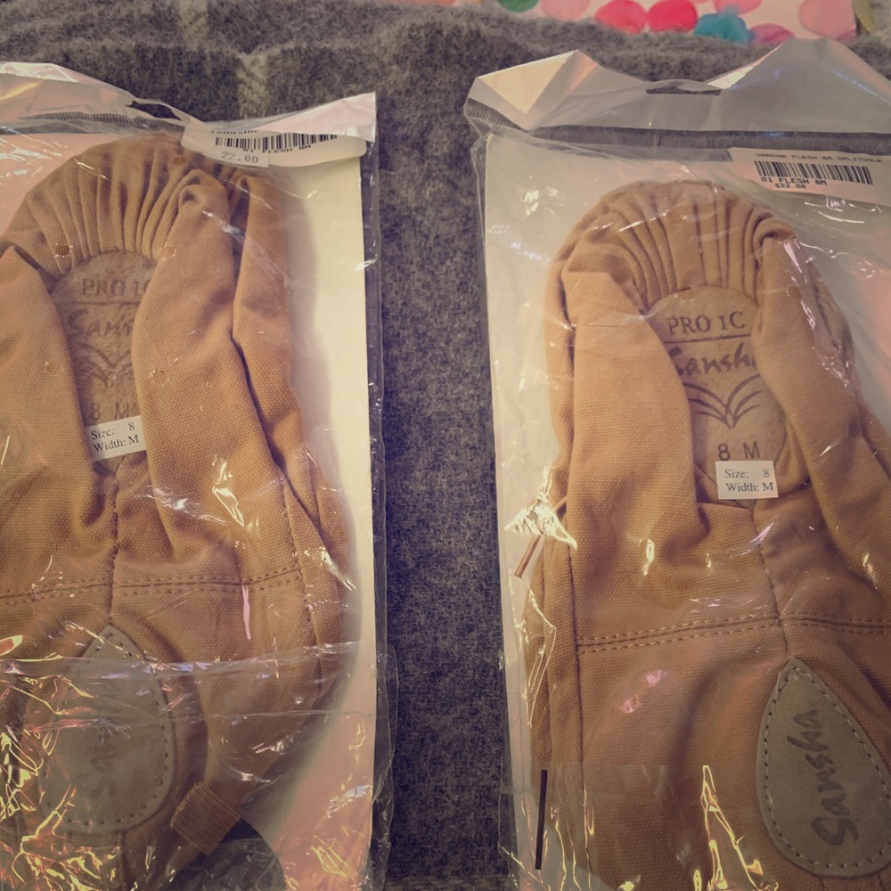 2 pairs Sansha ballet shoes